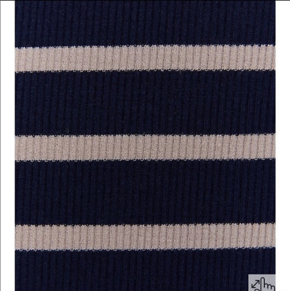 Torrid navy striped twist ruched stretch ribbed dress 2 plus size - Picture 4 of 6